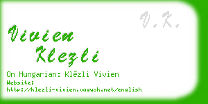 vivien klezli business card